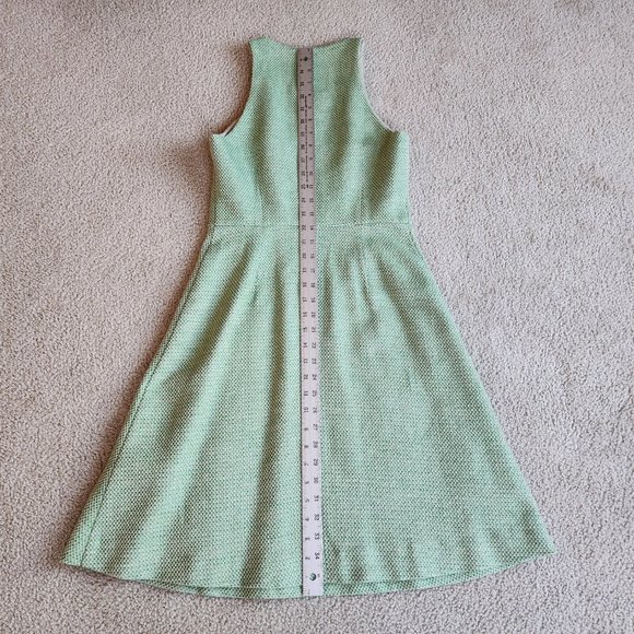 NWOT Banana Republic Green Tweed Fit Flare Dress - Picture 7 of 12